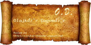 Olajkár Dagomér névjegykártya